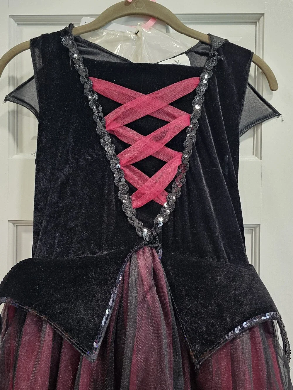 New Girls Vampire Queen Costume Dress Wings Way To Celebrate XL 14/16